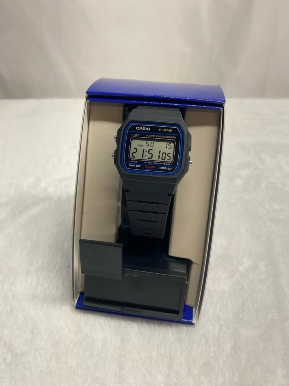 Casio F-91w Watch With Box And Booklet Great Condition